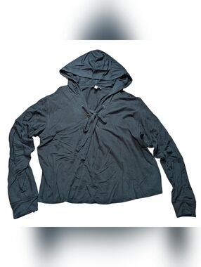 Express Hooded Black Knit Pullover